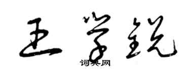 曾慶福王學銳草書個性簽名怎么寫