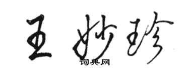 駱恆光王妙珍行書個性簽名怎么寫