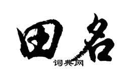 胡問遂田名行書個性簽名怎么寫