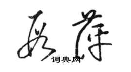 駱恆光段萍草書個性簽名怎么寫