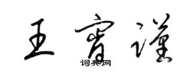 梁錦英王宵謹草書個性簽名怎么寫