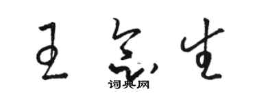 駱恆光王念生草書個性簽名怎么寫