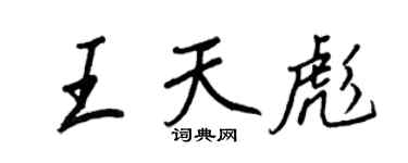 王正良王天彪行書個性簽名怎么寫