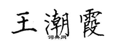 何伯昌王潮霞楷書個性簽名怎么寫