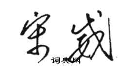 駱恆光宋威草書個性簽名怎么寫