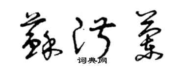 曾慶福蘇淑蘭草書個性簽名怎么寫