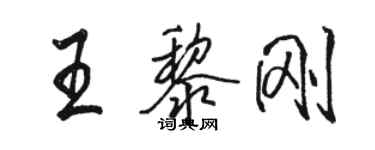 駱恆光王黎剛行書個性簽名怎么寫