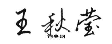 駱恆光王秋瑩行書個性簽名怎么寫