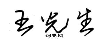 朱錫榮王光生草書個性簽名怎么寫