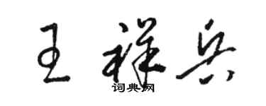 駱恆光王祥兵草書個性簽名怎么寫