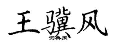 丁謙王驥風楷書個性簽名怎么寫