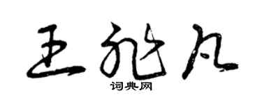 曾慶福王非凡草書個性簽名怎么寫