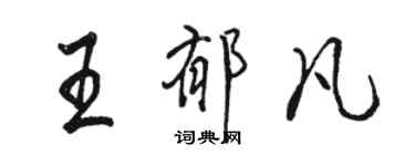 駱恆光王郁凡行書個性簽名怎么寫