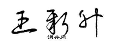 曾慶福王新升草書個性簽名怎么寫