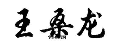 胡問遂王桑龍行書個性簽名怎么寫