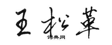 駱恆光王松革行書個性簽名怎么寫