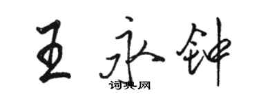 駱恆光王永鐘行書個性簽名怎么寫