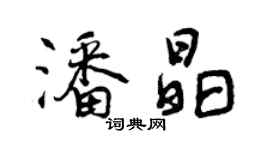 曾慶福潘晶行書個性簽名怎么寫