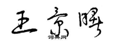 曾慶福王景曙草書個性簽名怎么寫