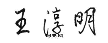 駱恆光王淳明行書個性簽名怎么寫