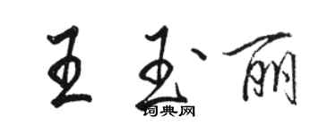 駱恆光王玉麗行書個性簽名怎么寫