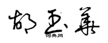 曾慶福胡玉華草書個性簽名怎么寫