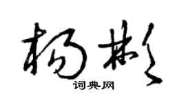 曾慶福楊彬草書個性簽名怎么寫