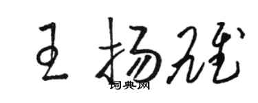 駱恆光王揚雄草書個性簽名怎么寫