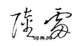 駱恆光陸雷草書個性簽名怎么寫