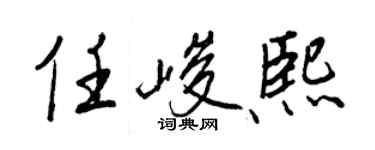 王正良任峻熙行書個性簽名怎么寫