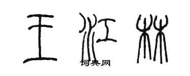 陳墨王江林篆書個性簽名怎么寫