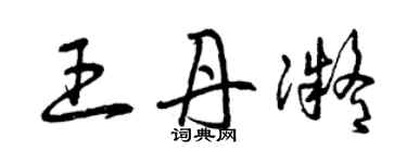 曾慶福王丹凝草書個性簽名怎么寫