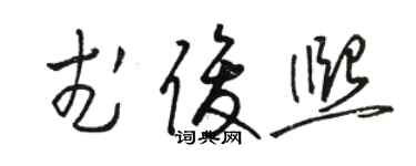 駱恆光武俊熙草書個性簽名怎么寫