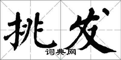 翁闓運挑發楷書怎么寫