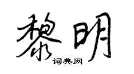 王正良黎明行書個性簽名怎么寫