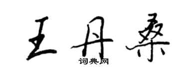 王正良王丹桑行書個性簽名怎么寫