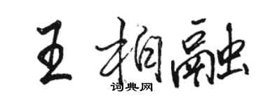 駱恆光王柏融行書個性簽名怎么寫