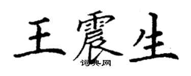 丁謙王震生楷書個性簽名怎么寫