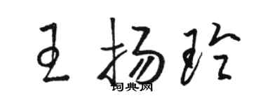 駱恆光王揚玲草書個性簽名怎么寫