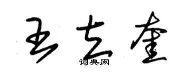 朱錫榮王立奎草書個性簽名怎么寫