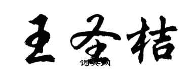 胡問遂王聖桔行書個性簽名怎么寫