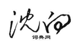 駱恆光沈向草書個性簽名怎么寫