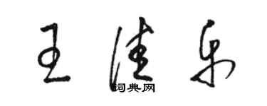 駱恆光王佳樂草書個性簽名怎么寫