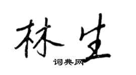 王正良林生行書個性簽名怎么寫