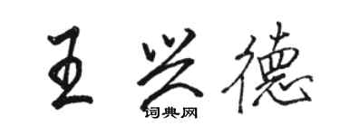 駱恆光王興德行書個性簽名怎么寫