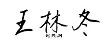 王正良王林冬行書個性簽名怎么寫