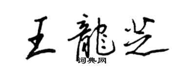 王正良王龍芝行書個性簽名怎么寫