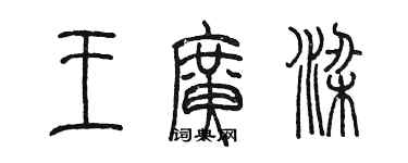 陳墨王廣梁篆書個性簽名怎么寫