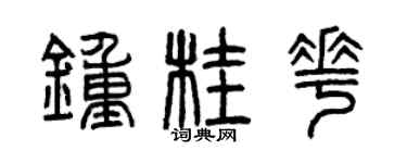 曾慶福鍾桂花篆書個性簽名怎么寫