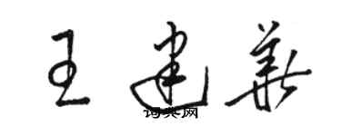 駱恆光王建華草書個性簽名怎么寫